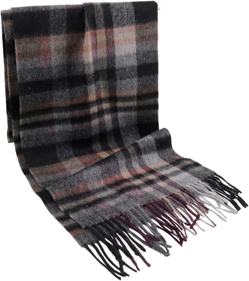 SKNSOFT Winter Wool Plaid Scarf for Men,Women Fashion Tartan Wrap Checkered Scarves - Image 2